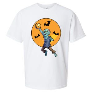 Basketball Zombie Halloween Boy Basketball Halloween Sueded Cloud Jersey T-Shirt