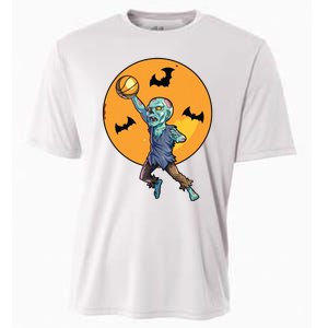 Basketball Zombie Halloween Boy Basketball Halloween Cooling Performance Crew T-Shirt