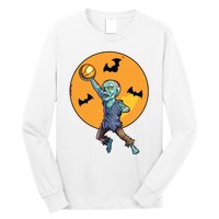 Basketball Zombie Halloween Boy Basketball Halloween Long Sleeve Shirt