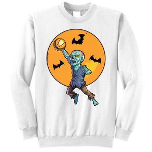 Basketball Zombie Halloween Boy Basketball Halloween Sweatshirt