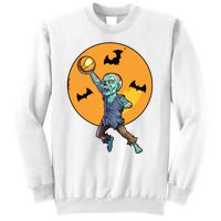 Basketball Zombie Halloween Boy Basketball Halloween Sweatshirt