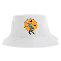 Basketball Zombie Halloween Boy Basketball Halloween Sustainable Bucket Hat