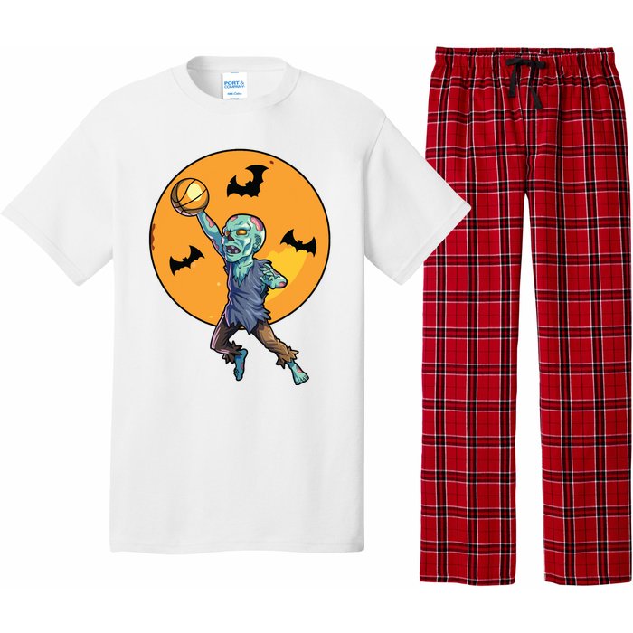 Basketball Zombie Halloween Boy Basketball Halloween Pajama Set