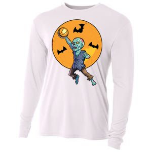 Basketball Zombie Halloween Boy Basketball Halloween Cooling Performance Long Sleeve Crew