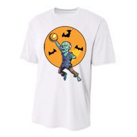 Basketball Zombie Halloween Boy Basketball Halloween Performance Sprint T-Shirt