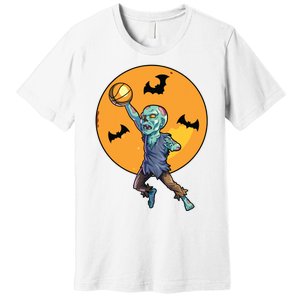 Basketball Zombie Halloween Boy Basketball Halloween Premium T-Shirt