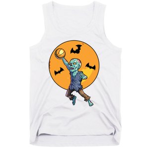 Basketball Zombie Halloween Boy Basketball Halloween Tank Top