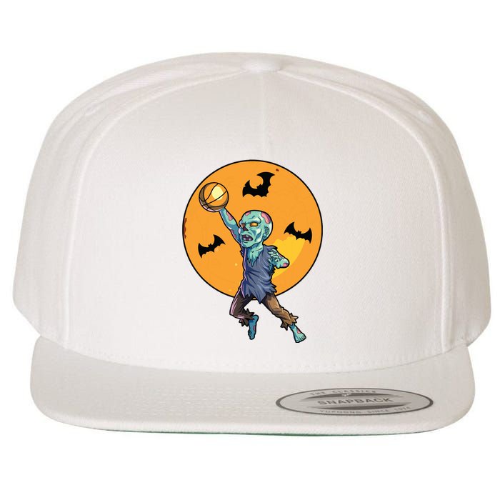 Basketball Zombie Halloween Boy Basketball Halloween Wool Snapback Cap