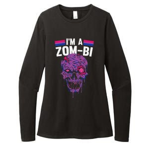 Bisexual Zombie Lazy Halloween Costume Funny Bi Pride LGBTQ Womens CVC Long Sleeve Shirt