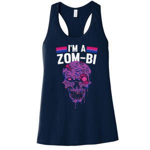 Bisexual Zombie Lazy Halloween Costume Funny Bi Pride LGBTQ Women's Racerback Tank