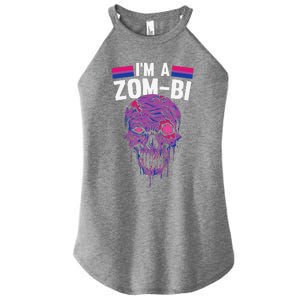 Bisexual Zombie Lazy Halloween Costume Funny Bi Pride LGBTQ Women's Perfect Tri Rocker Tank