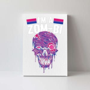 Bisexual Zombie Lazy Halloween Costume Funny Bi Pride LGBTQ Canvas