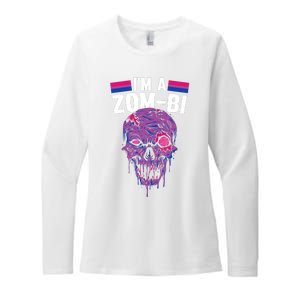 Bisexual Zombie Lazy Halloween Costume Funny Bi Pride LGBTQ Womens CVC Long Sleeve Shirt