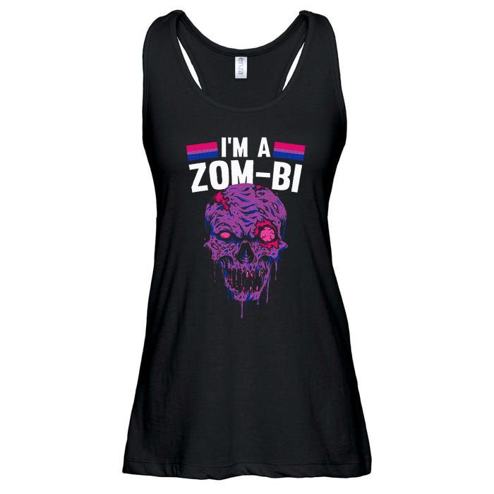 Bisexual Zombie Lazy Halloween Costume Funny Bi Pride LGBT Q Ladies Essential Flowy Tank