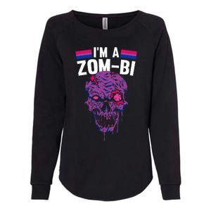 Bisexual Zombie Lazy Halloween Costume Funny Bi Pride LGBT Q Womens California Wash Sweatshirt