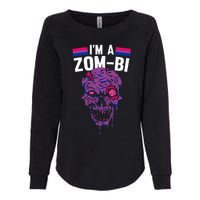 Bisexual Zombie Lazy Halloween Costume Funny Bi Pride LGBT Q Womens California Wash Sweatshirt