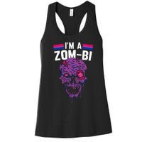 Bisexual Zombie Lazy Halloween Costume Funny Bi Pride LGBT Q Women's Racerback Tank