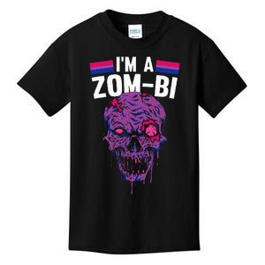 Bisexual Zombie Lazy Halloween Costume Funny Bi Pride LGBT Q Kids T-Shirt