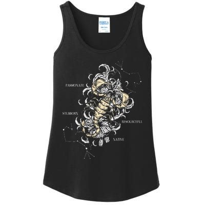 Backprint Zodiac Sign Scorpio Ladies Essential Tank