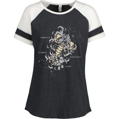 Backprint Zodiac Sign Scorpio Enza Ladies Jersey Colorblock Tee