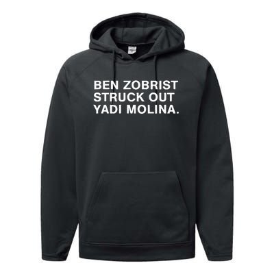 Ben Zobrist Struck Out Yadi Molina Performance Fleece Hoodie