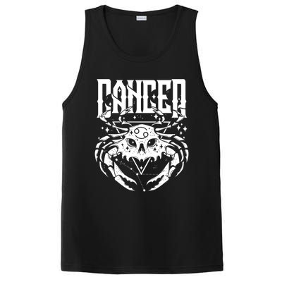 Blackcraft Zodiac Sign Cancer Skull Traditional Witch Funny Gift PosiCharge Competitor Tank