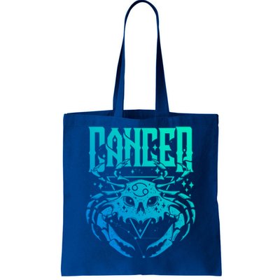 Blackcraft Zodiac Sign Cancer Skull Traditional Witch Gift Tote Bag