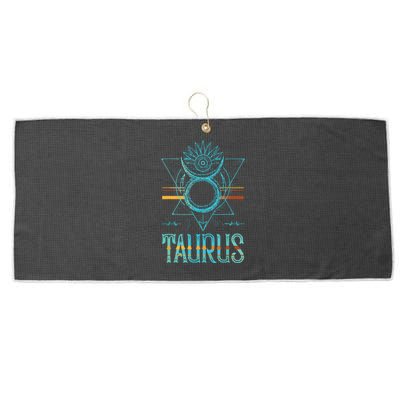 Bull Zodiac Sign Symbol Horoscope Taurus Large Microfiber Waffle Golf Towel