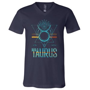 Bull Zodiac Sign Symbol Horoscope Taurus V-Neck T-Shirt