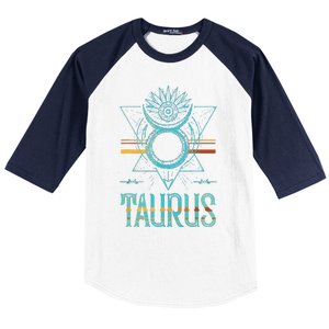 Bull Zodiac Sign Symbol Horoscope Taurus Baseball Sleeve Shirt