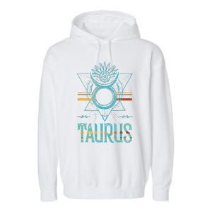 Bull Zodiac Sign Symbol Horoscope Taurus Garment-Dyed Fleece Hoodie