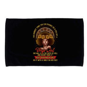 Black Zodiac Virgo Queen Birthday Afro Cute Gift Microfiber Hand Towel