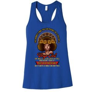 Black Zodiac Virgo Queen Birthday Afro Cute Gift Women's Racerback Tank