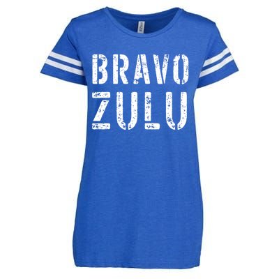 Bravo Zulu 'Well Done' Funny Naval Slang US Maritime Jargon Enza Ladies Jersey Football T-Shirt