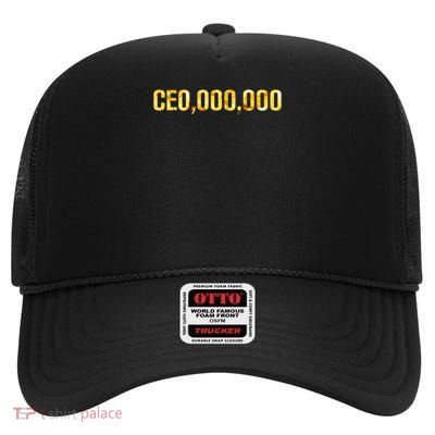 Ceo 000 000 Or Ceo Ooo Ooo Men Entrepreneur High Crown Mesh Back Trucker Hat