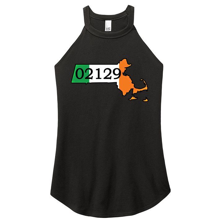 Charlestown 02129 Irish Flag Great Gift Women's Perfect Tri Rocker Tank