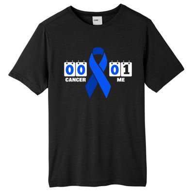 Cancer 00 Me 01 Blue Ribbon Colon Cancer Awareness Funny Gift Tall Fusion ChromaSoft Performance T-Shirt