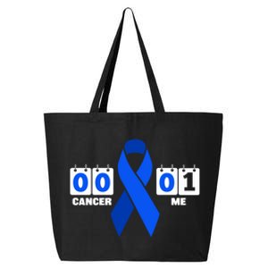 Cancer 00 Me 01 Blue Ribbon Colon Cancer Awareness Funny Gift 25L Jumbo Tote