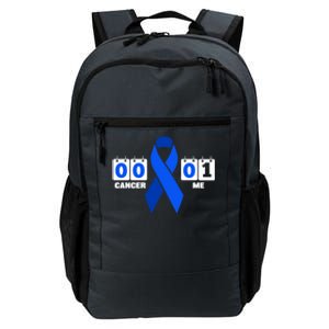 Cancer 00 Me 01 Blue Ribbon Colon Cancer Awareness Funny Gift Daily Commute Backpack