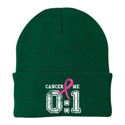 Cancer 0 Me 1 Shirt Breast Cancer Awareness  Survivor Gift Knit Cap Winter Beanie