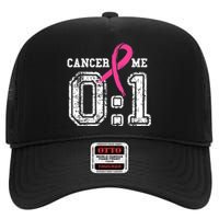 Cancer 0 Me 1 Shirt Breast Cancer Awareness  Survivor Gift High Crown Mesh Back Trucker Hat