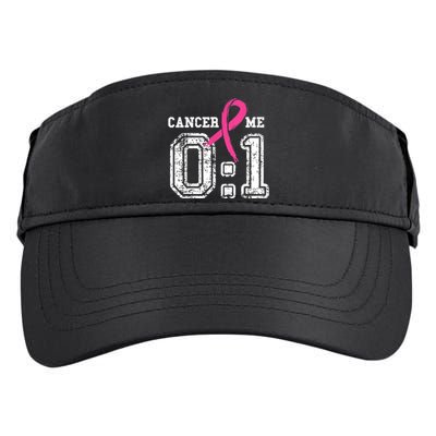 Cancer 0 Me 1 Shirt Breast Cancer Awareness  Survivor Gift Adult Drive Performance Visor