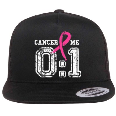 Cancer 0 Me 1 Shirt Breast Cancer Awareness  Survivor Gift Flat Bill Trucker Hat