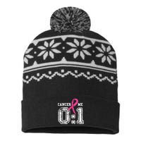 Cancer 0 Me 1 Shirt Breast Cancer Awareness  Survivor Gift USA-Made Snowflake Beanie