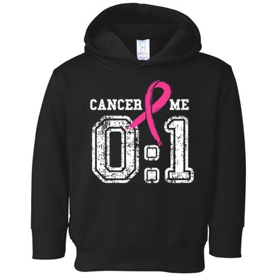 Cancer 0 Me 1 Breast Cancer Awareness Survivor Gift Toddler Hoodie