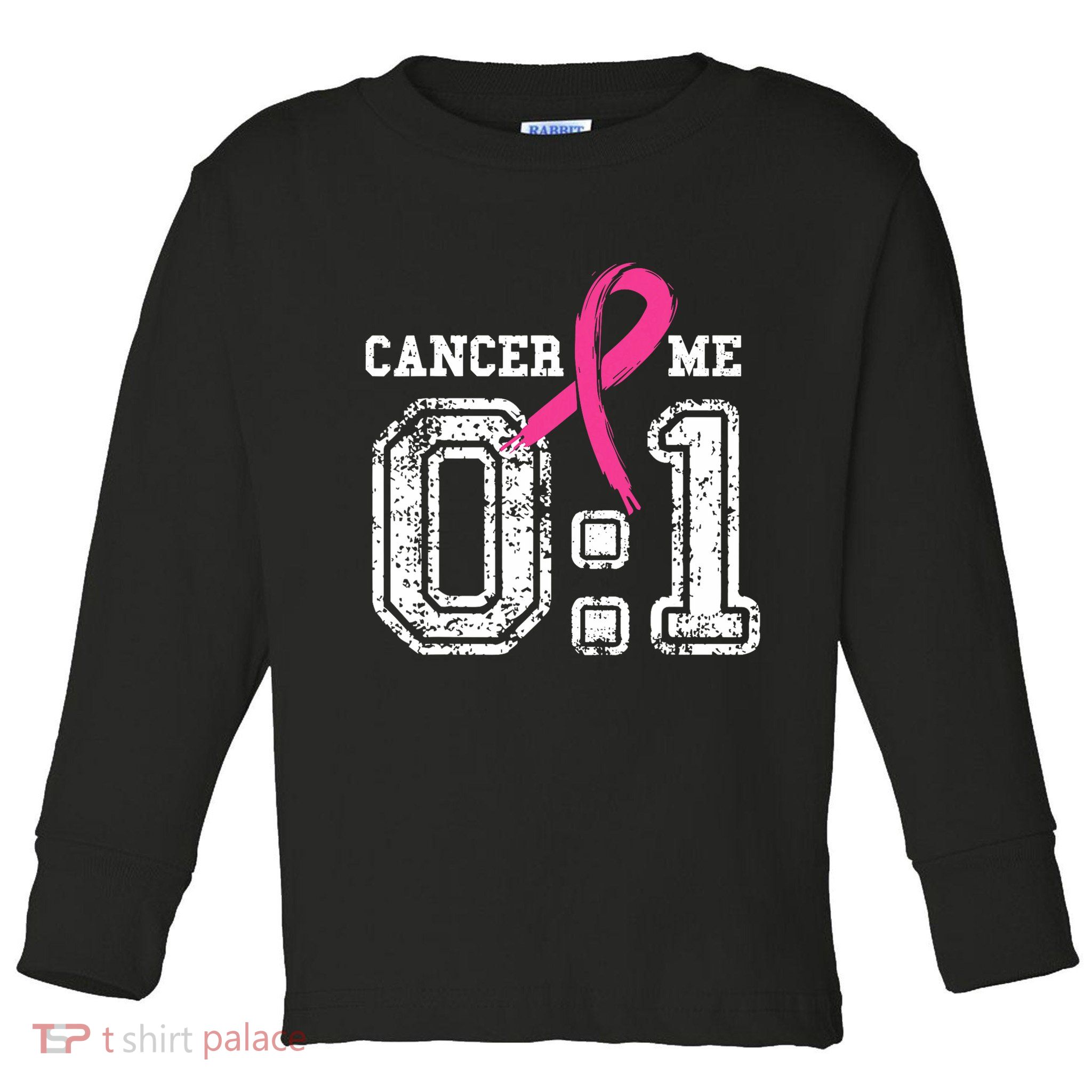 Cancer 0 Me 1 Breast Cancer Awareness Survivor Gift Toddler Long Sleeve Shirt