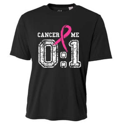 Cancer 0 Me 1 Breast Cancer Awareness Survivor Gift Cooling Performance Crew T-Shirt