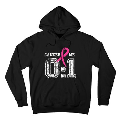 Cancer 0 Me 1 Breast Cancer Awareness Survivor Gift Hoodie