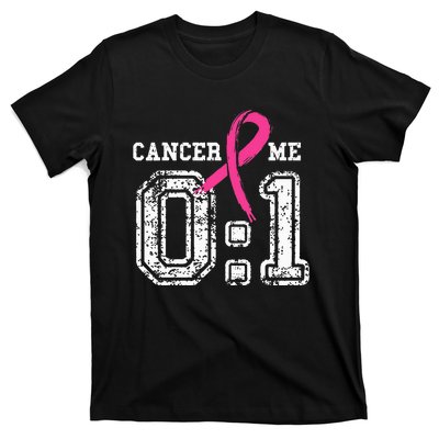 Cancer 0 Me 1 Breast Cancer Awareness Survivor Gift T-Shirt