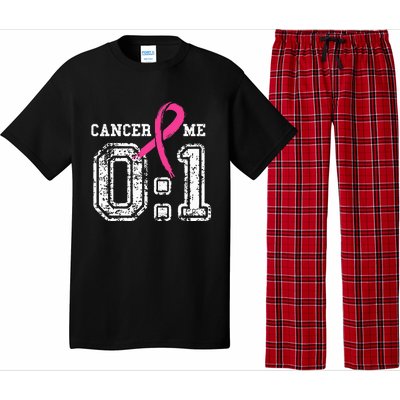 Cancer 0 Me 1 Breast Cancer Awareness Survivor Gift Pajama Set